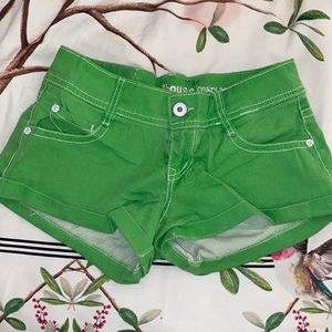 Green short shorts